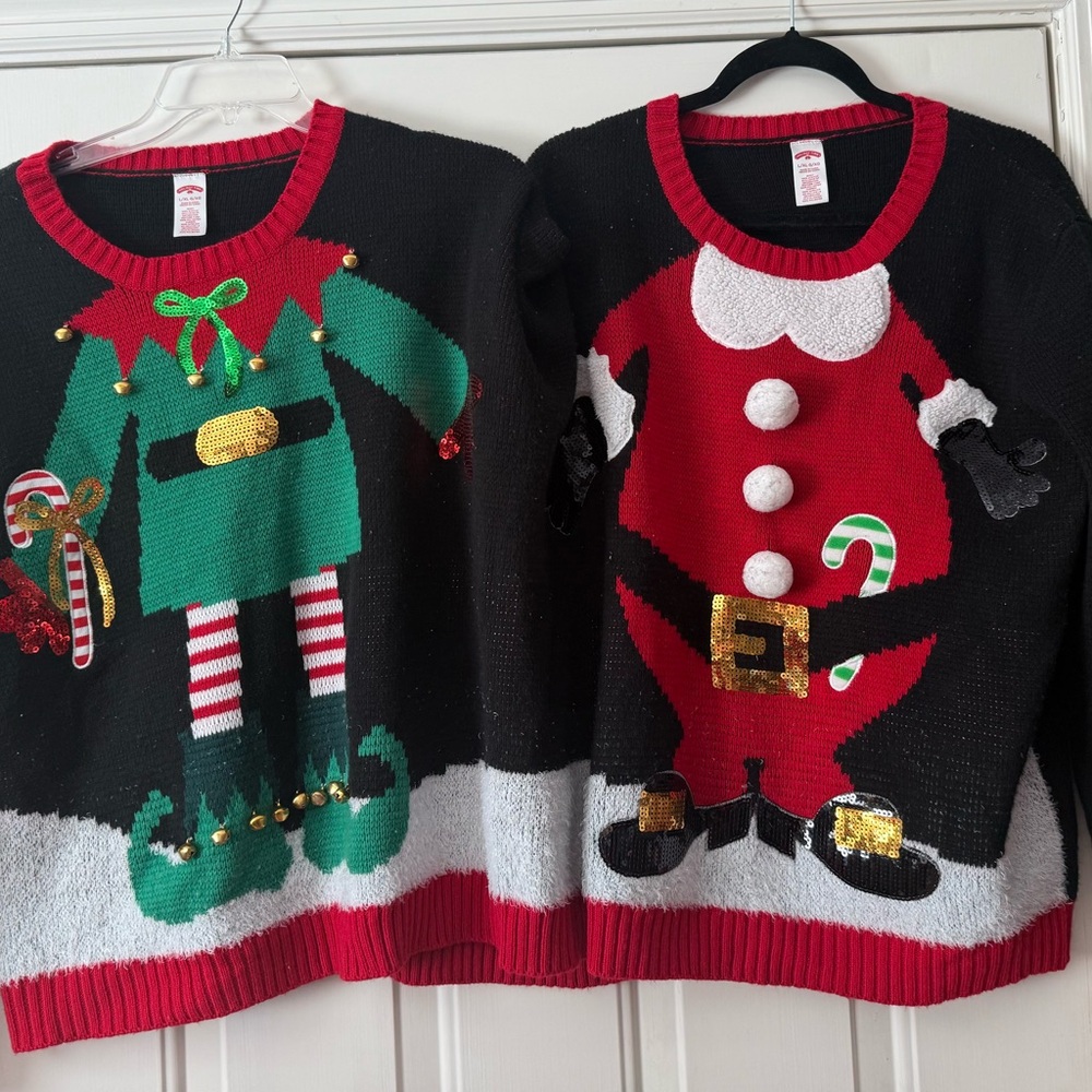 Holiday Time Red and Black Sweater